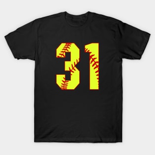 Fastpitch Softball Number 31 #31 Softball Shirt Jersey Uniform Favorite Player Biggest Fan T-Shirt